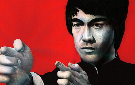 Bruce Lee pencil crayon art